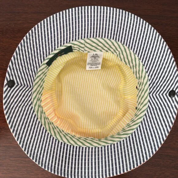 J Crew Bucket hat with snaps in cotton poplin * SZ: L/XL - Picture 4 of 6